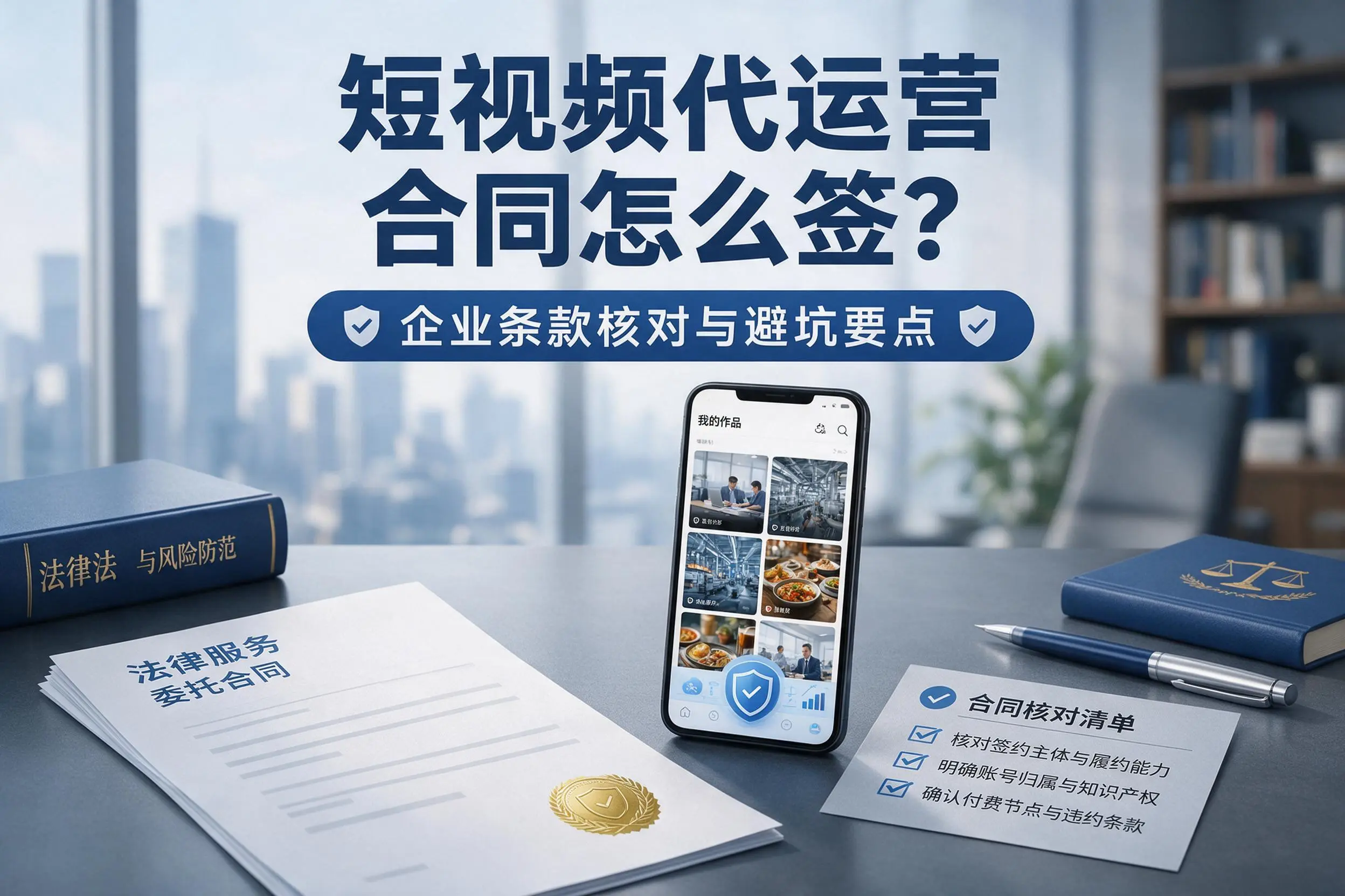 短视频代运营合同怎么签?曲靖企业条款核对与避坑要点