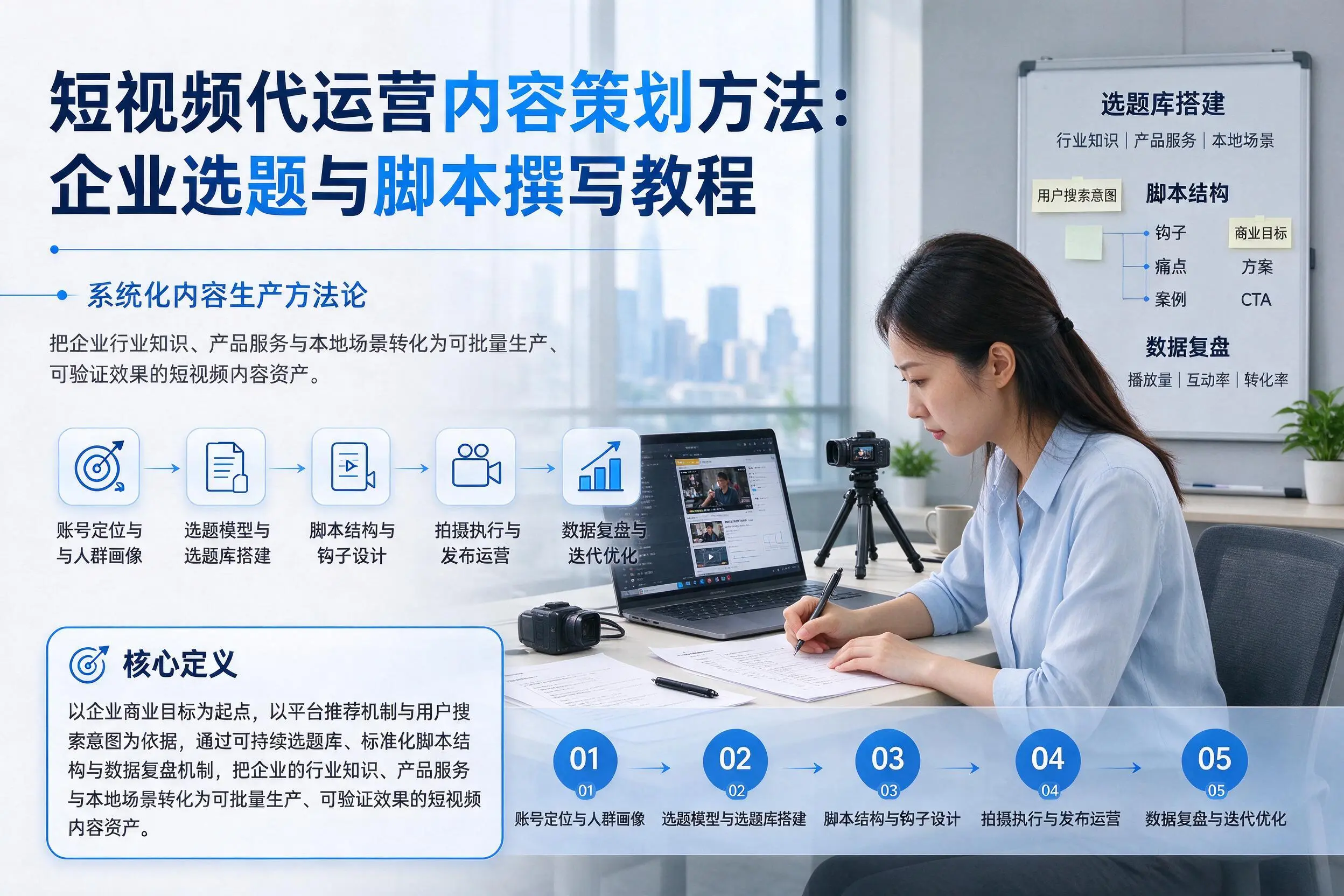 短视频代运营内容策划方法：曲靖企业选题与脚本撰写教程
