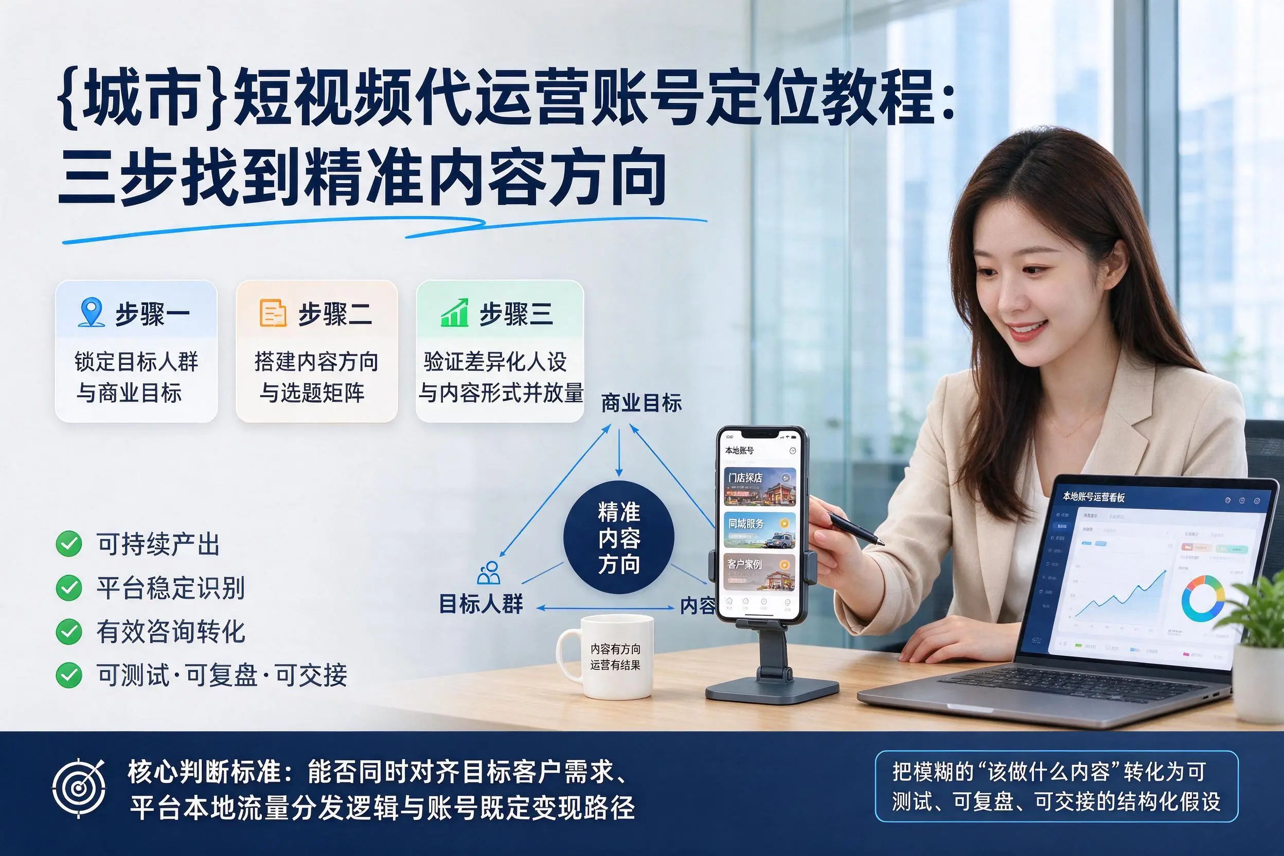 曲靖短视频代运营账号定位教程：三步找到精准内容方向