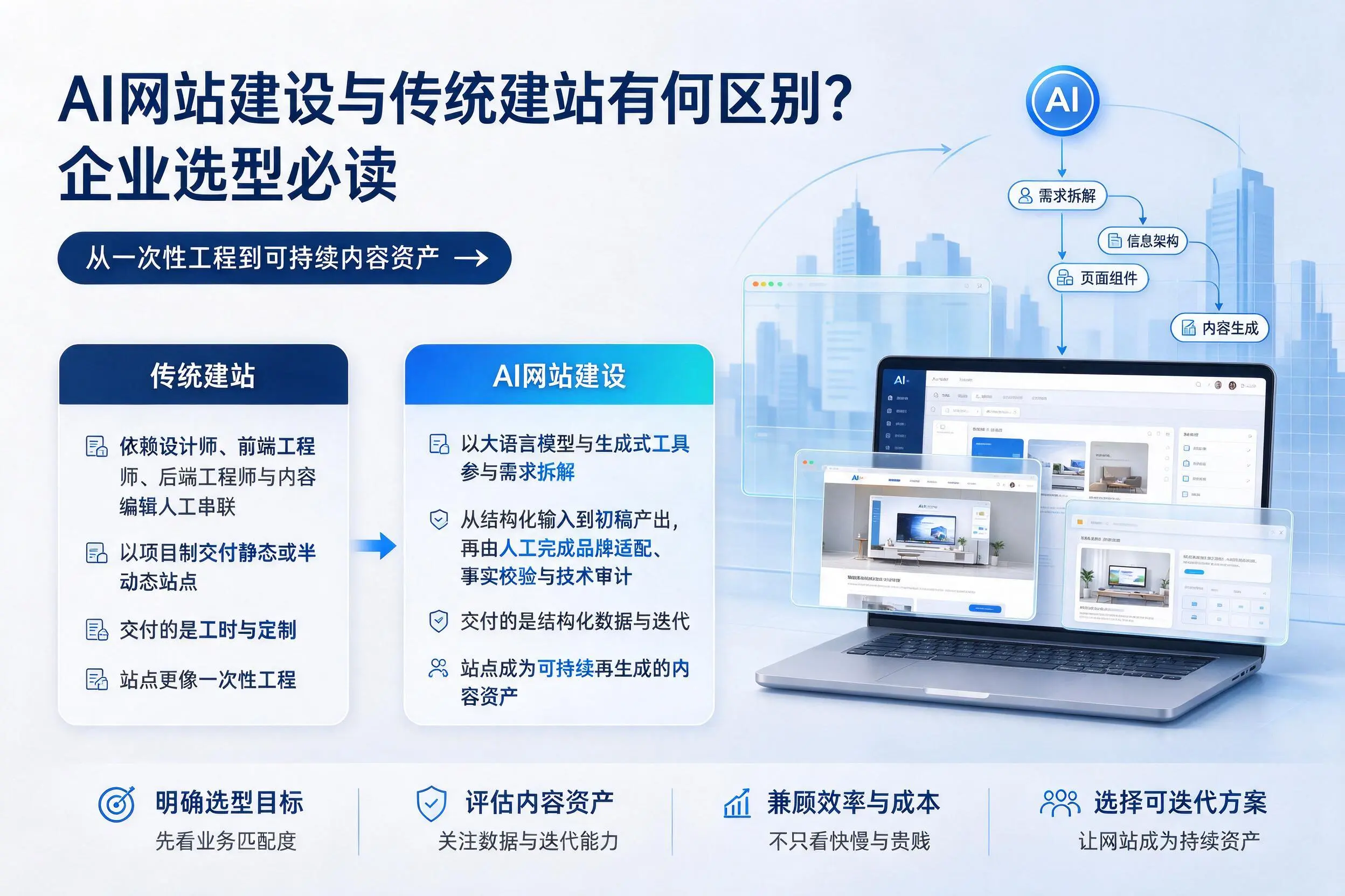 AI网站建设与传统建站有何区别？曲靖企业选型必读