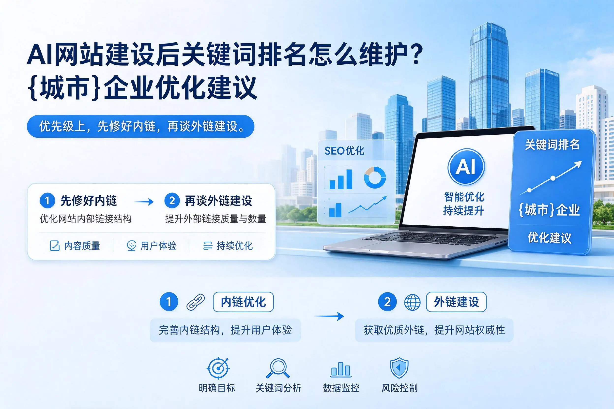 AI网站建设后关键词排名怎么维护?曲靖企业优化建议