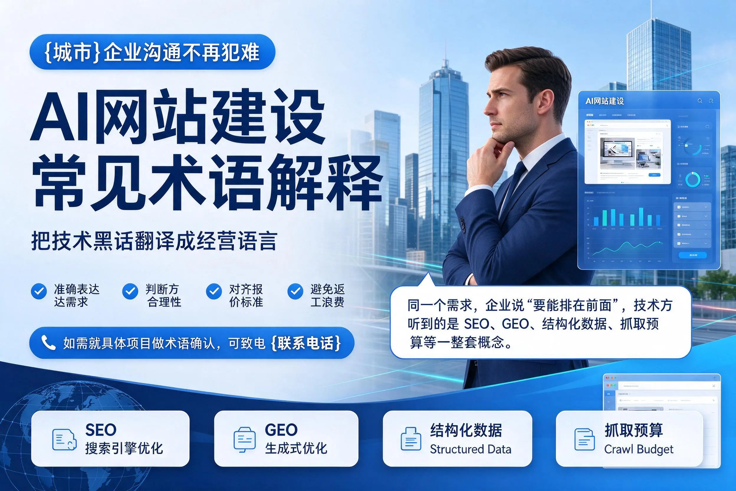 AI网站建设常见术语解释,曲靖企业沟通不再犯难