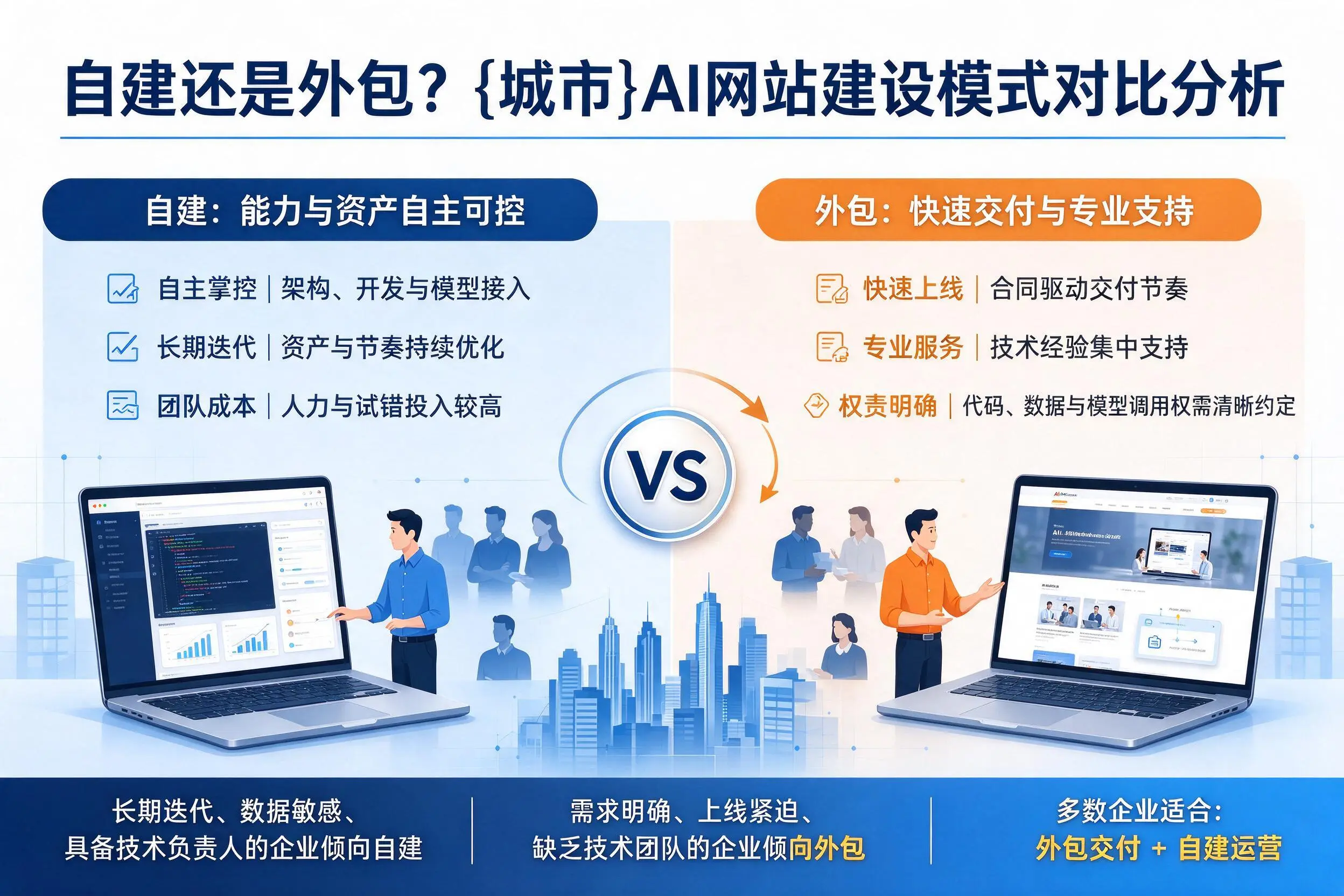 自建还是外包?曲靖AI网站建设模式对比分析
