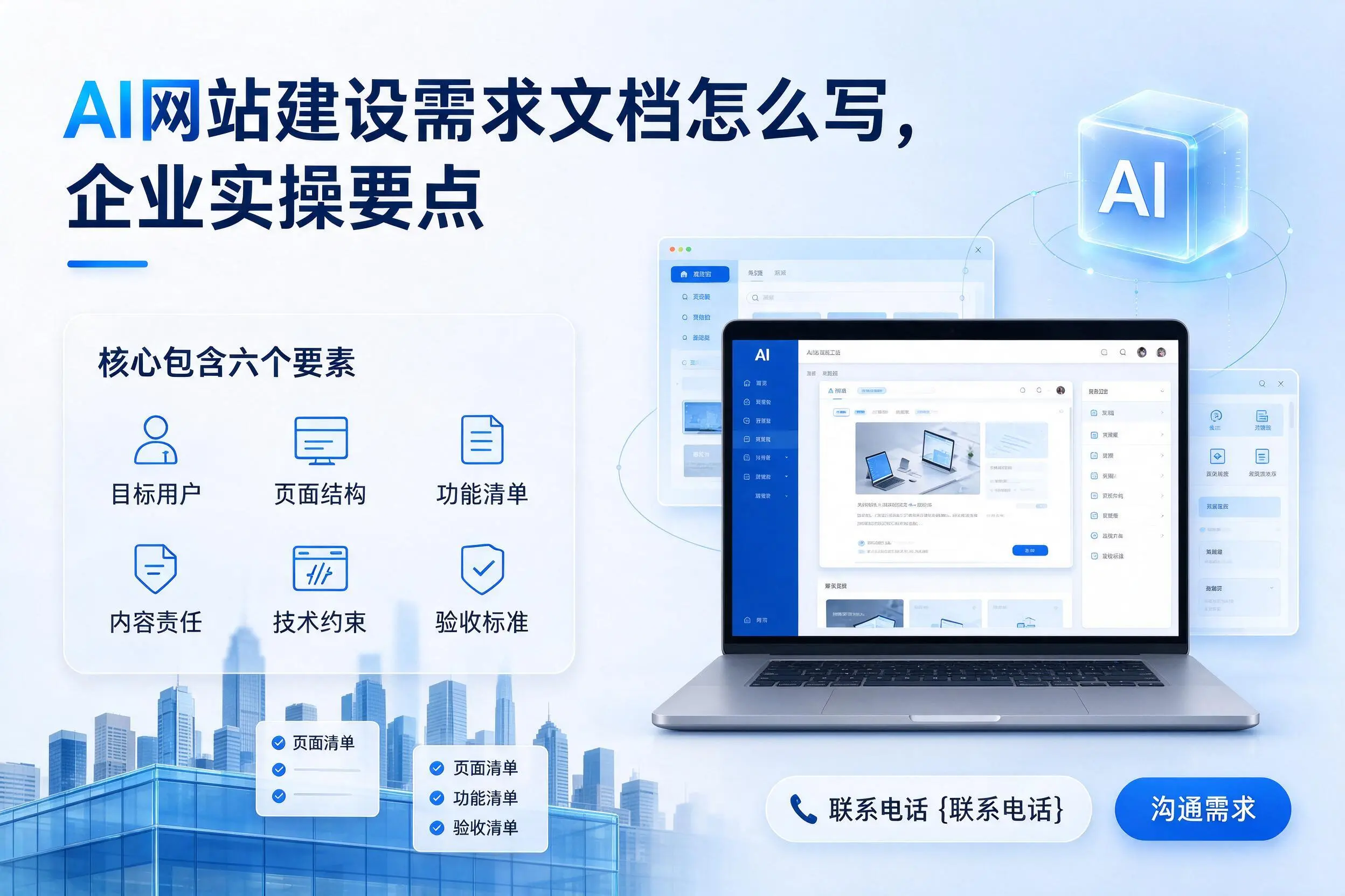 AI网站建设需求文档怎么写，曲靖企业实操要点